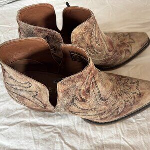Vintage Vegan Leather Western Roper Women's Boots Size 9.5